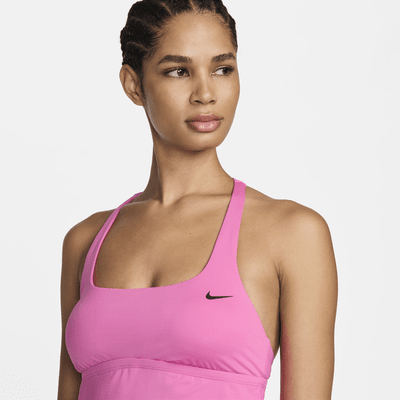 Top tankini de cuello cuadrado para mujer Nike Swim Essential