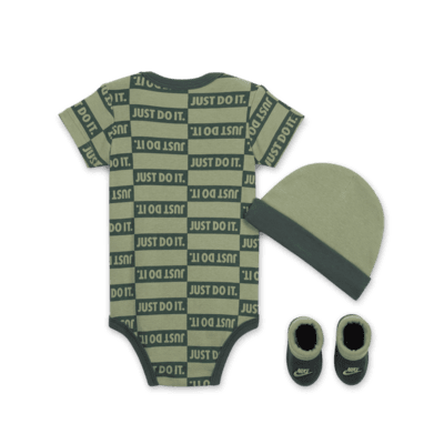 Nike Baby (0-9M) Textured Club 3-Piece Bodysuit Set