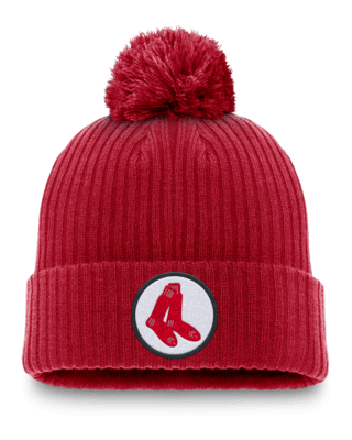 Мужские  Boston Red Sox Cooperstown Peak Nike MLB Cuffed Pom Beanie