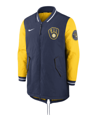 Men's Milwaukee Brewers Nike Gray Mesh Logo Essential Full-Zip Hoodie Jacket