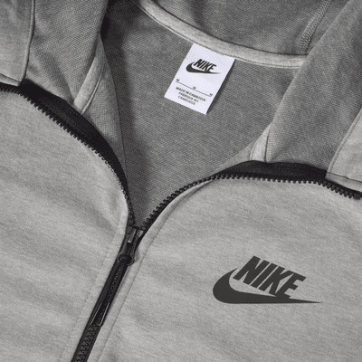 Sudadera con gorro de tejido Fleece y cierre completo para hombre Nike Sportswear Tech Essentials