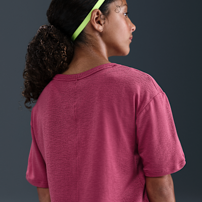 Nike One Relaxed Big Kids' (Girls') Dri-FIT Short-Sleeve Top