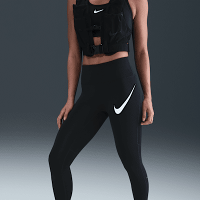 Nike Tempo Swoosh Run Leggings de 7/8 y talle alto de running - Mujer
