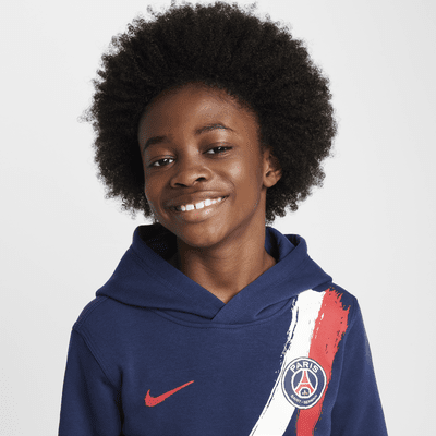 Bluza piłkarska z kapturem dla dużych dzieci (chłopców) Nike Paris Saint-Germain Club