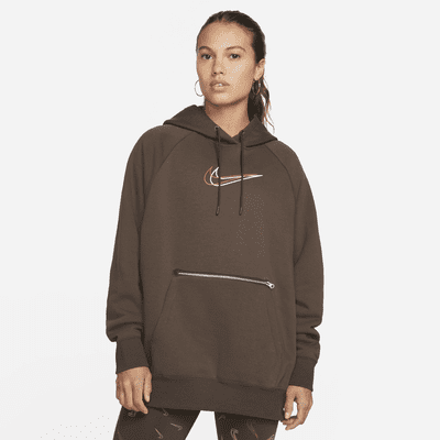 nike brown oversized hoodie