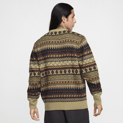 Nike Life Men's Fair Isle Swoosh Jumper