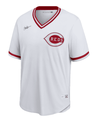 Cincinnati Reds Red Mr Red Logo Nike Cooperstown Collection Retro Jersey  Shirt L