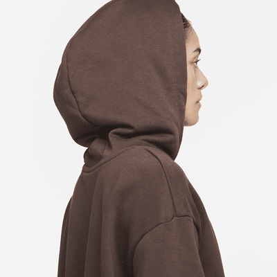 Sudadera con gorro oversized cropped para mujer Nike Sportswear Club Fleece