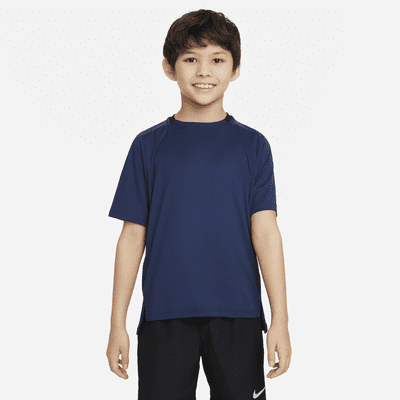 Playera de entrenamiento Dri-FIT para niño talla grande Nike Multi