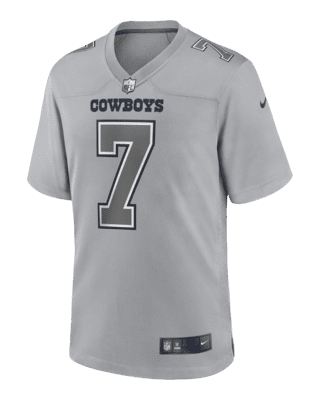 Men's Nike Dak Prescott Gray Dallas Cowboys Atmosphere Fashion Game Jersey Size: Small