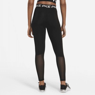 Nike Pro Women's Mid-Rise Mesh-Paneled Leggings