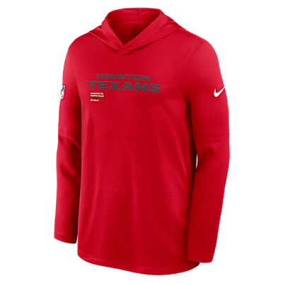 Houston Texans Pure Fury Sideline Men's Nike Dri-FIT NFL Long-Sleeve Hooded Top