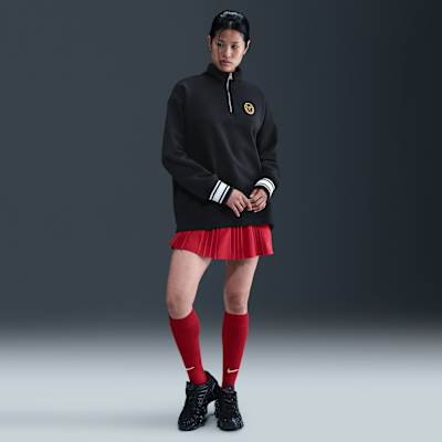 Sudadera oversized larga con cierre de 1/4 para mujer Nike Sportswear Phoenix Fleece
