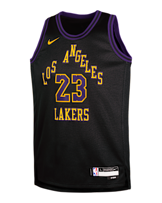 Детские джерси LeBron James Los Angeles Lakers City Edition Big Kids' Nike NBA Swingman Jersey
