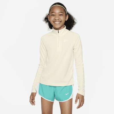 Langærmet Nike Dri-FIT-trøje 1/2 lynlås til større børn (piger). Nike DK