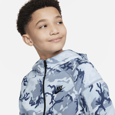 Nike Tech Fleece Camo-Kapuzenjacke für ältere Kinder (Jungen)