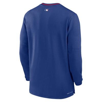 Chicago Cubs Authentic Collection Men's Nike Dri-FIT MLB 1/2-Zip Long-Sleeve Top