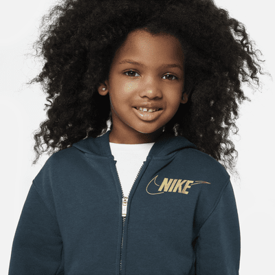 Nike Shine Full-Zip and Leggings Set Little Kids 2-Piece Hoodie Set ...