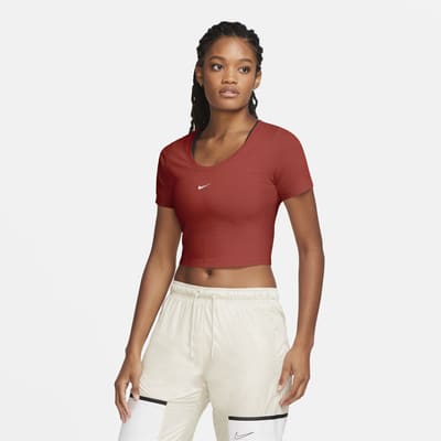 women's nike sportswear essential crop long sleeve top