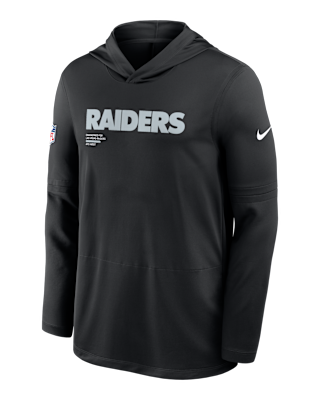 Мужские  Las Vegas Raiders Pure Fury Sideline Nike Dri-FIT NFL Long-Sleeve Hooded Top