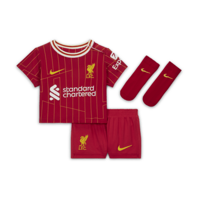 Liverpool FC 2024/25 Stadyum İç Saha Nike Üç Parça Bebek Futbol Taraftar Forması