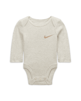 Nike Essentials 3-Pack Long Sleeve Bodysuits Baby Bodysuit Pack.