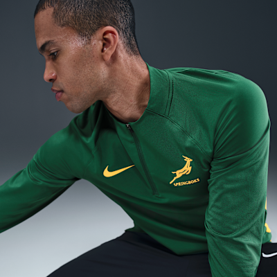 Springboks Parte de arriba de rugby de entrenamiento con cremallera de 1/4 Nike - Hombre