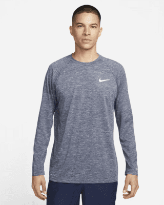 Мужские  Nike Heathered Long-Sleeve Hydroguard Swim Shirt