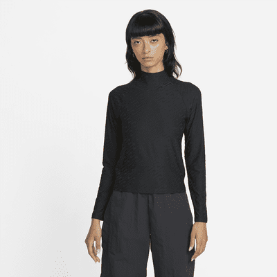 Camiseta de manga larga y cuello alto para mujer Nike Sportswear Icon Clash