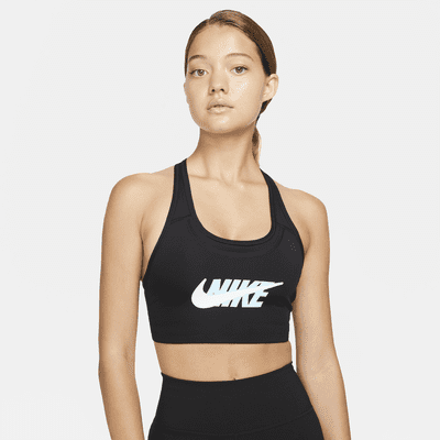 Buy Nike Women's Dri-FIT Swoosh Icon Clash Sports Bra Black in KSA -SSS