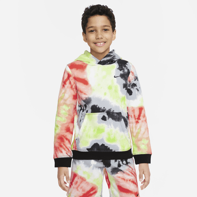 Nike Sportswear Club Big Kids' Tie-Dye Pullover Hoodie