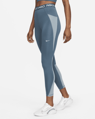 nike blue and black leggings