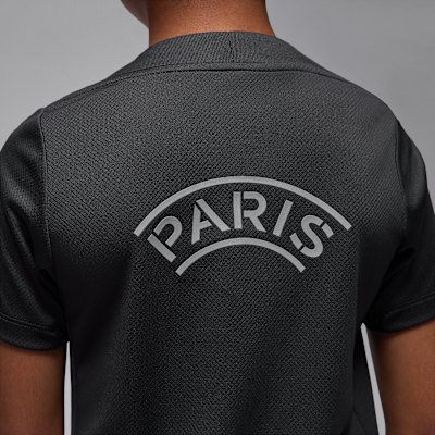 Haut de foot à manches courtes Jordan Dri-FIT Paris Saint-Germain Strike 4e tenue pour ado