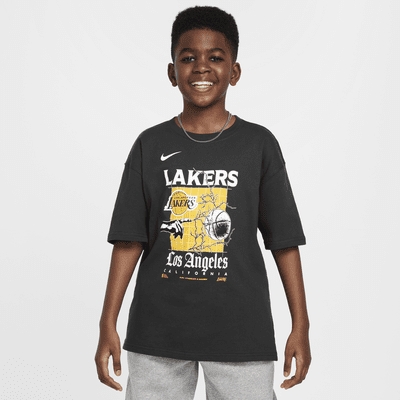 Los Angeles Lakers Courtside Nike Max90 NBA-shirt voor jongens