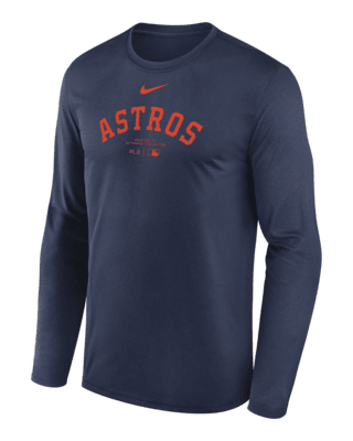 Мужская футболка Houston Astros Authentic Collection Practice Nike Dri-FIT MLB Long-Sleeve