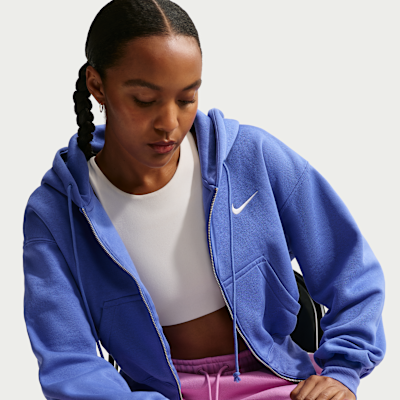 Nike Sportswear Phoenix Fleece Women's Loose Full-Zip Cropped Hoodie