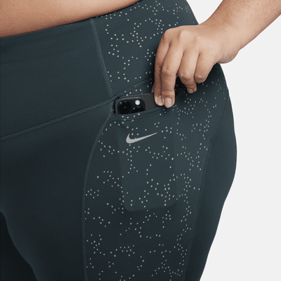 Nike Fast Women's Mid-Rise 7/8 Printed Leggings with Pockets (Plus Size ...