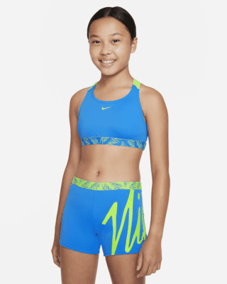 antiek Feest Uitgaan Nike Script Logo Big Kids' (Girls') Crossback Sport Bikini & Short Set.  Nike.com