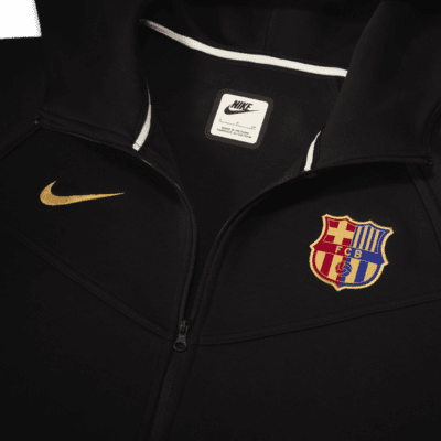 Damska bluza piłkarska z kapturem i zamkiem na całej długości Nike FC Barcelona Tech Fleece Windrunner