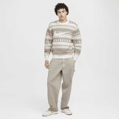 Nike Life Men's Fair Isle Swoosh Jumper