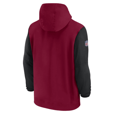Washington Commanders Sideline Pre-Game Player Men's Nike NFL 1/2-Zip Hooded Jacket
