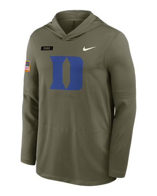 Мужские  Duke 2025 Military Appreciation Nike Dri-FIT College Long-Sleeve Hooded Top