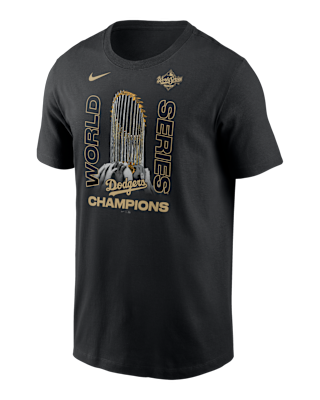 Мужская футболка Los Angeles Dodgers 2025 World Series Champions Raise The Trophy Nike MLB