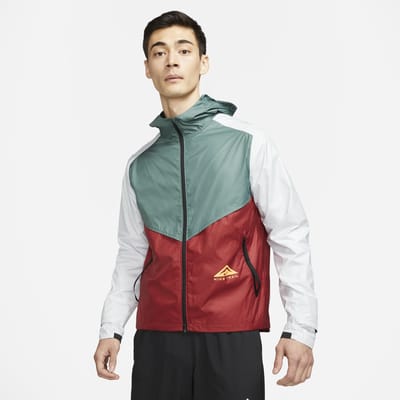 nike red running jacket