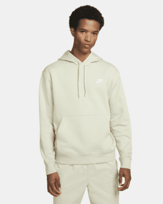 nike club pullover hoodie white