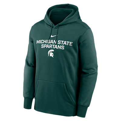 Michigan State Team Stacked Men’s Nike Therma College Pullover Hoodie