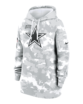 Женское худи Dallas Cowboys Salute to Service Primary Edge Club Nike NFL Pullover Hoodie