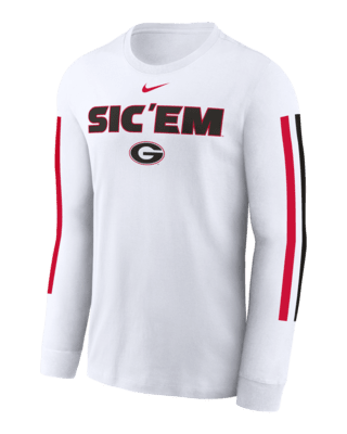 Мужская футболка Georgia Bulldogs Local Spirit Slogan Nike College Long-Sleeve