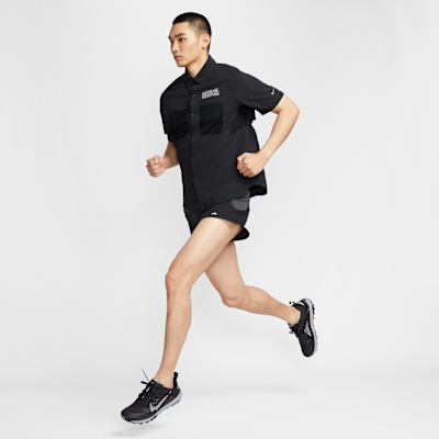 Nike Men's Dri-FIT UV Button-Up Short-Sleeve Running Top