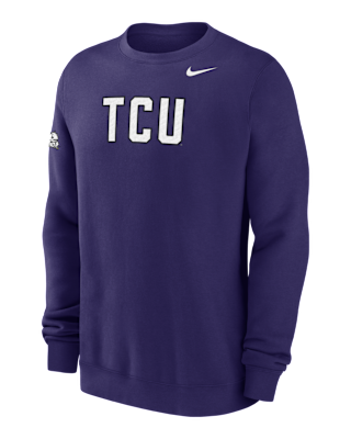 Мужской свитшот TCU Club Fleece Nike College Crew-Neck